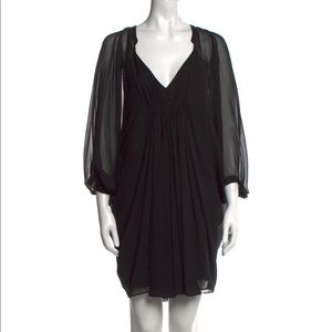 Diane Von Furstenberg Black Silk Mini Dress